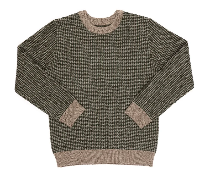 Kipp Vintage Green Houndstooth Sweater