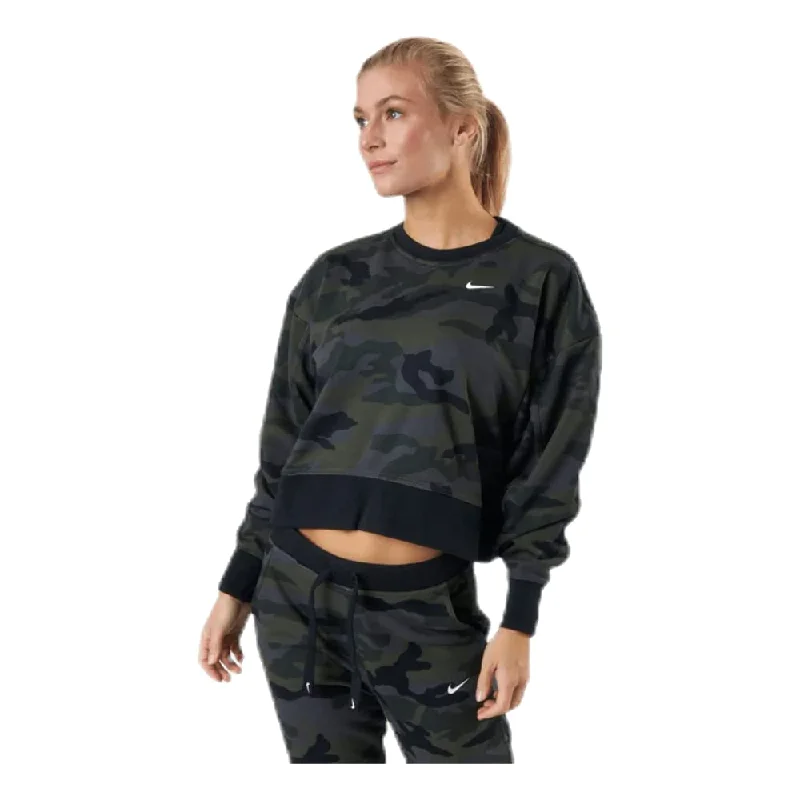 Nike Damen Dri Get Fit FPp2 Cam Sweatshirt, Thunder Grey/White, L