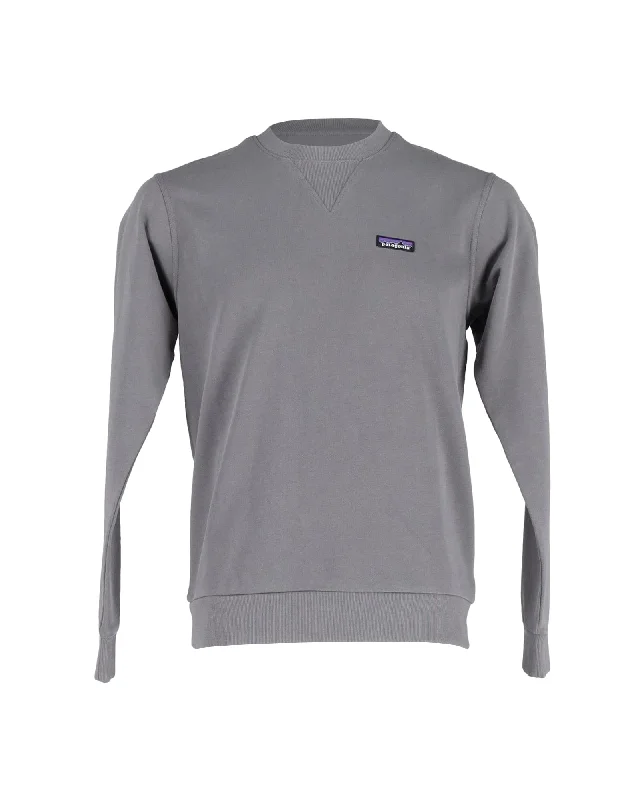 Patagonia Logo Sweatshirt in Grey Cotton