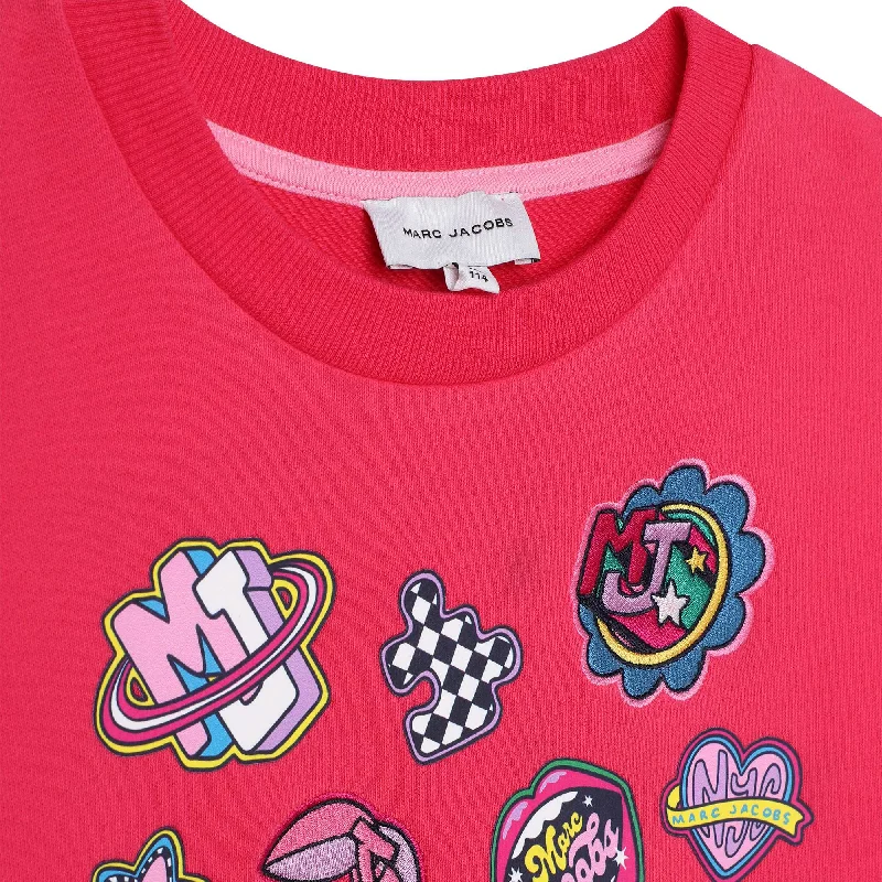 Pink Logo Patch Sweatshirt