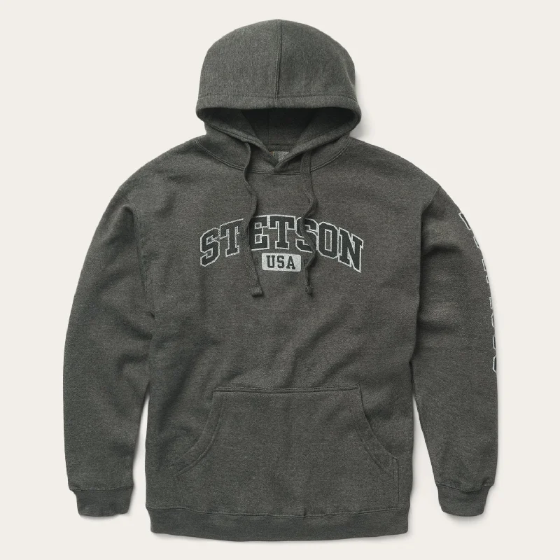 Charcoal Heather Fleece Hooded Sweatshirt